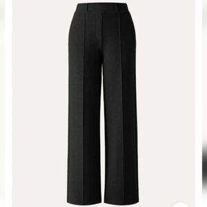 OGL FuzzLuxe High Waisted Straight Leg Pull On Pant Black Size M